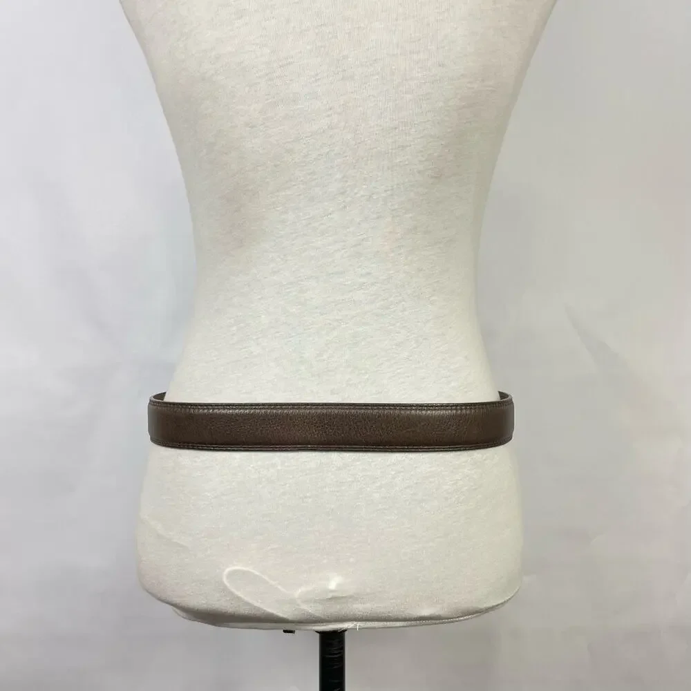 Brighton XS Women's Brown Leather Full Grain Glove Lining Simple Casual Belt
